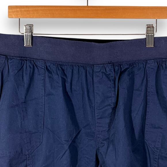 Catherines Navy Pull On Stretch Capri Pants 2X Elastic Waist Cropped New - Picture 6 of 12